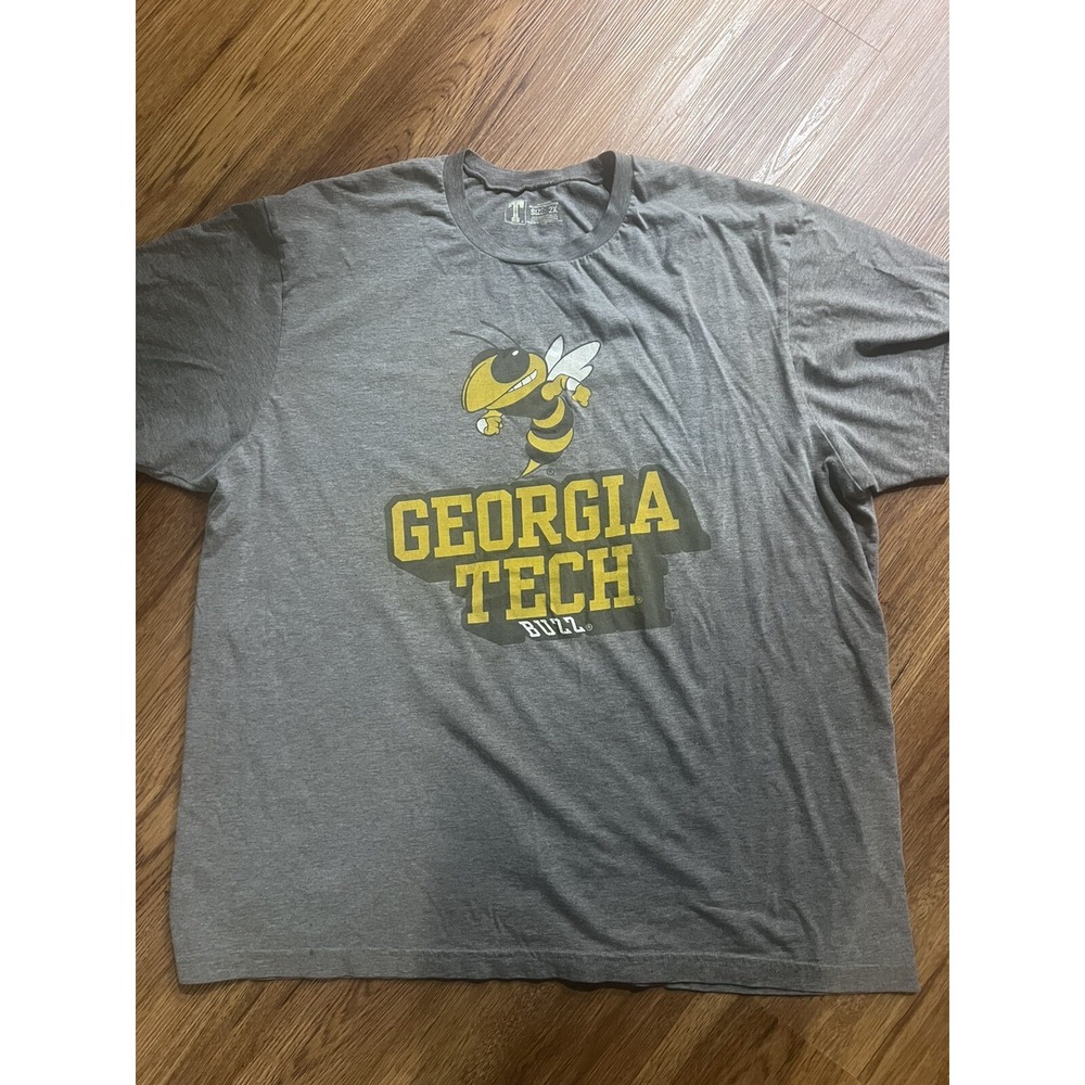 University T , Georgia Tech Buzz Shirt Men's XXL Dark Gray - Small Marks On Back